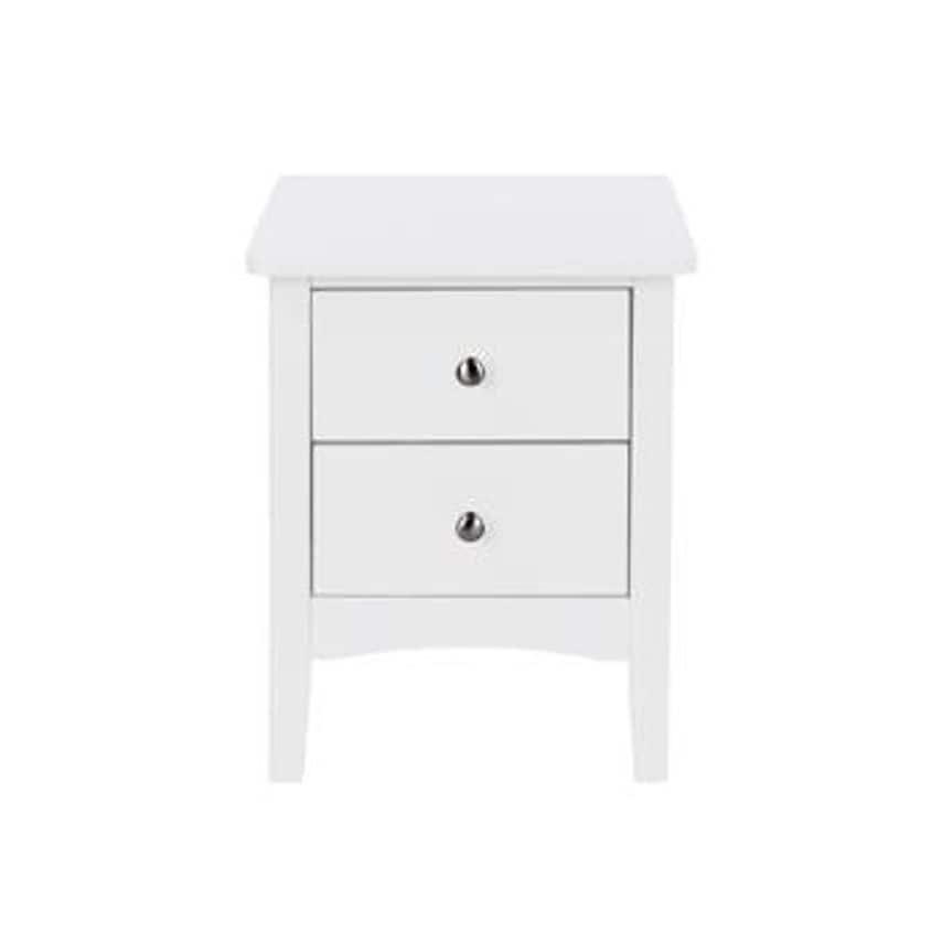 Ace & K Qwelbe 2 Petite Drawer Bedside Cabinet - White