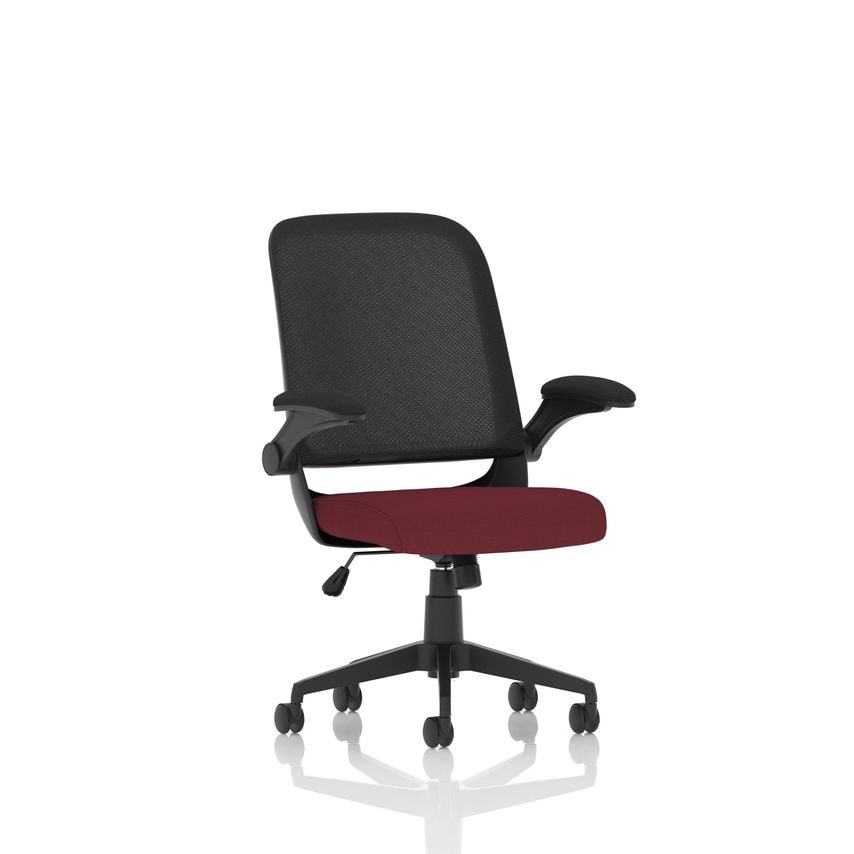 Ace & K Plano Task Operator Bespoke Fabric Seat Ginseng Chilli Mesh Chair with F