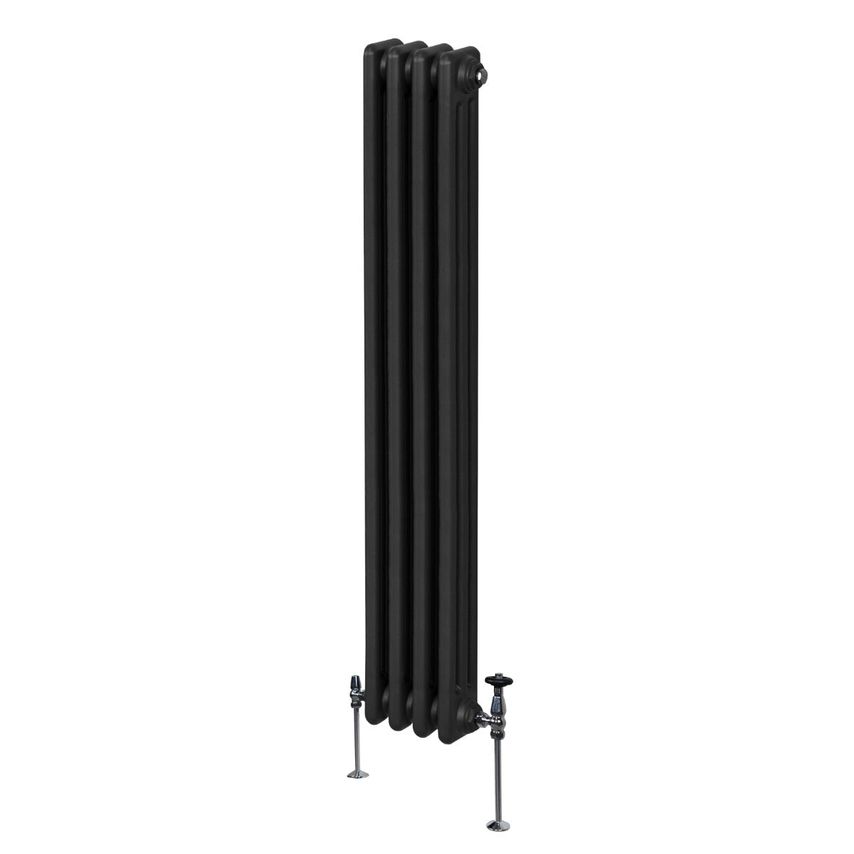 MonsterShop Traditional 3 Column Radiators 1800 x 202mm - Black