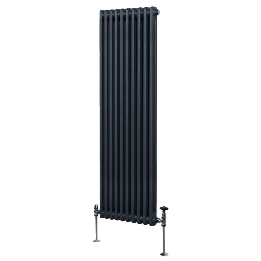 MonsterShop Traditional 2 Column Radiators 1800 x 472mm - Anthracite Grey