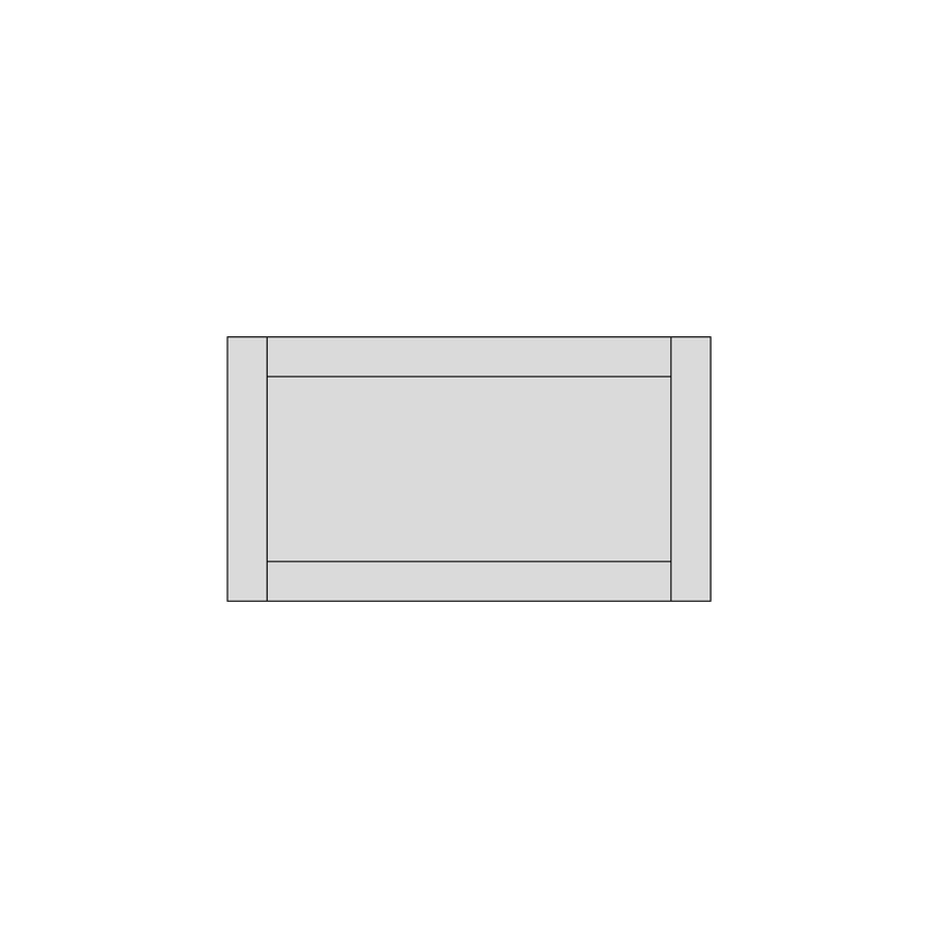 OS Doors Horton Black 22mm Single Panel Headboard 3ft