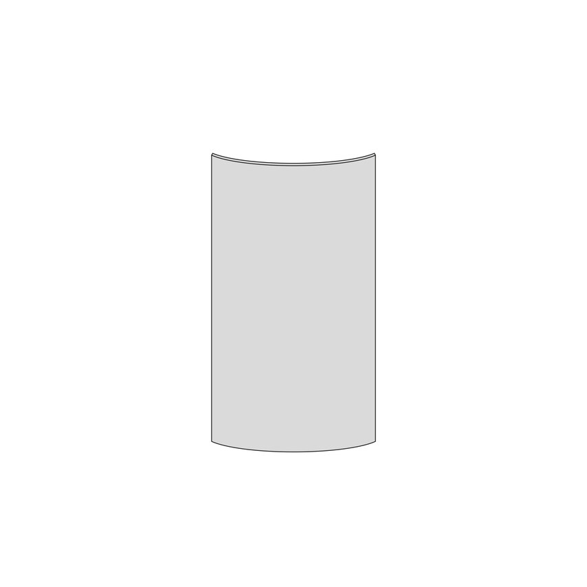 OS Doors Lanark Paintable Vinyl 300mm Curved Door - 1245 x 300mm