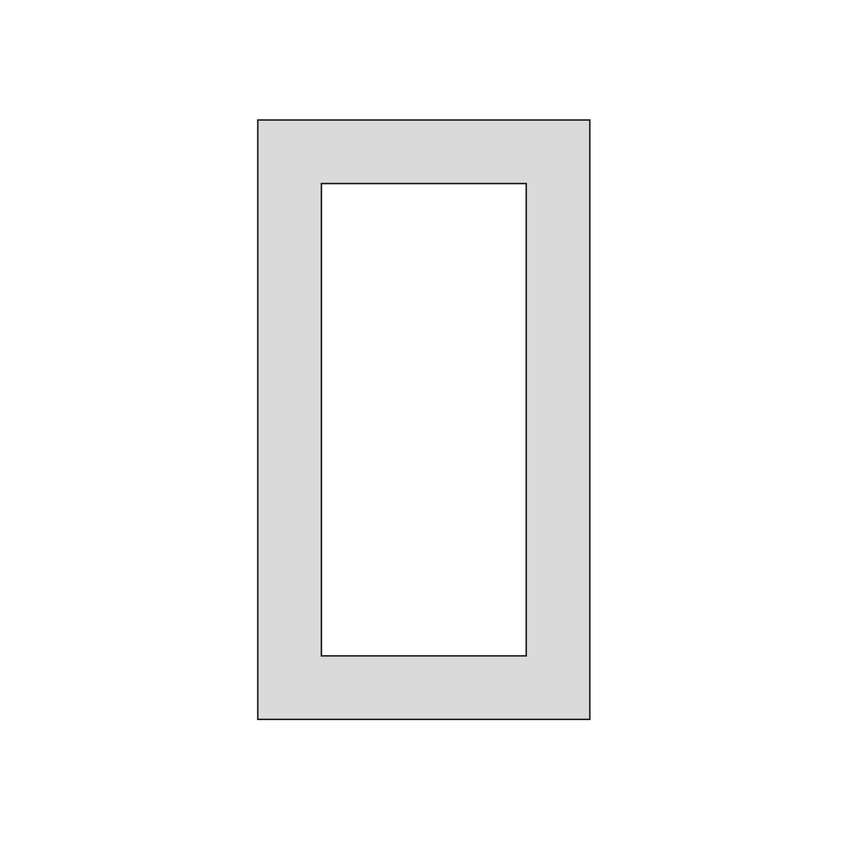 OS Doors Lanark Superior Matt Alabaster Full Open Frame Door - 1060 x 896mm