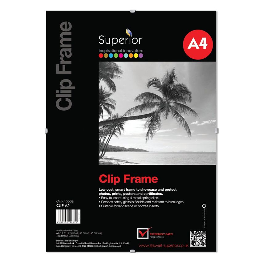 Clip Frames with Perspex Safety Glass