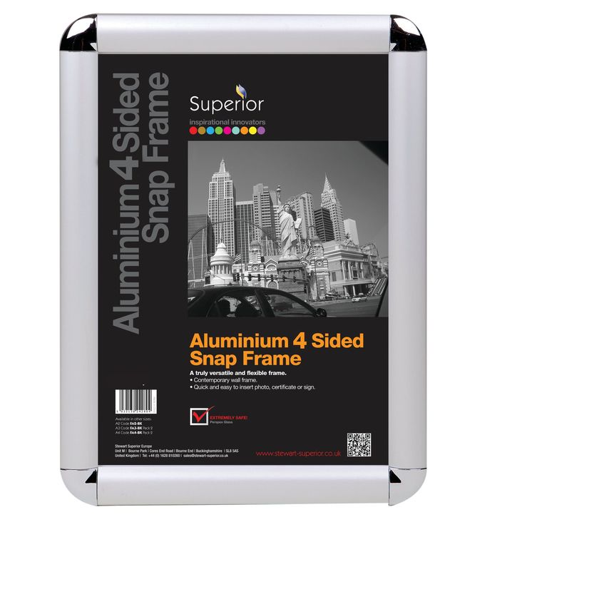 Seco A1 Round Corner Snap Frame - Silver
