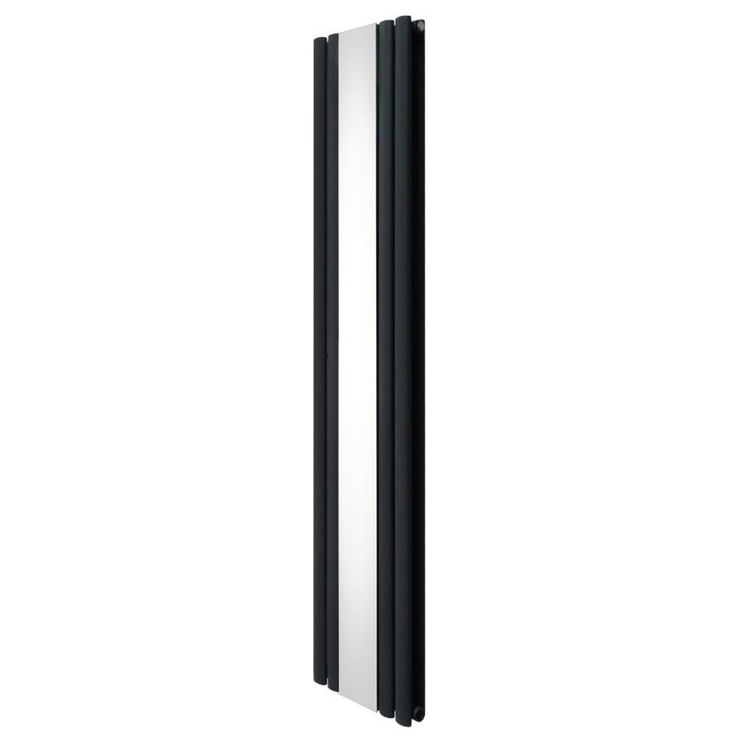 MonsterShop Oval Mirror Radiator 1800mm x 380mm - Anthracite Grey