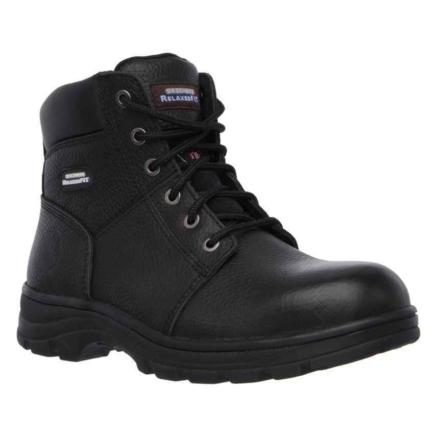 Skechers Workshire Black Safety Boots for Men - Size 10