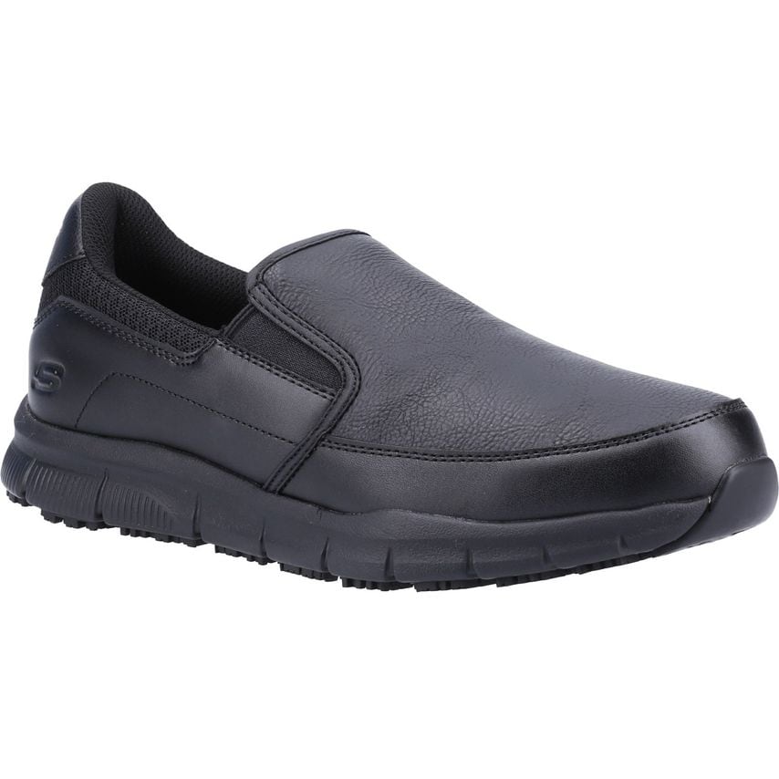 Skechers Nampa Grotons Black Occupational Shoes for Men - Size 9