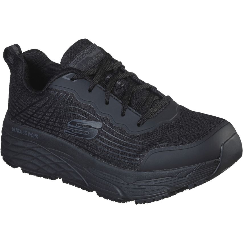 Skechers Work Relaxed Fit Elite Black Trainer Shoes for Men - Size 12