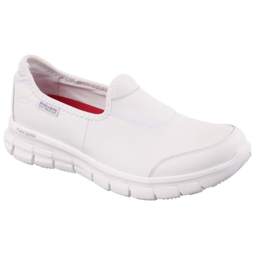 Skechers Sure Track Slip Resistant White Occupational Shoes for Women - Size 7