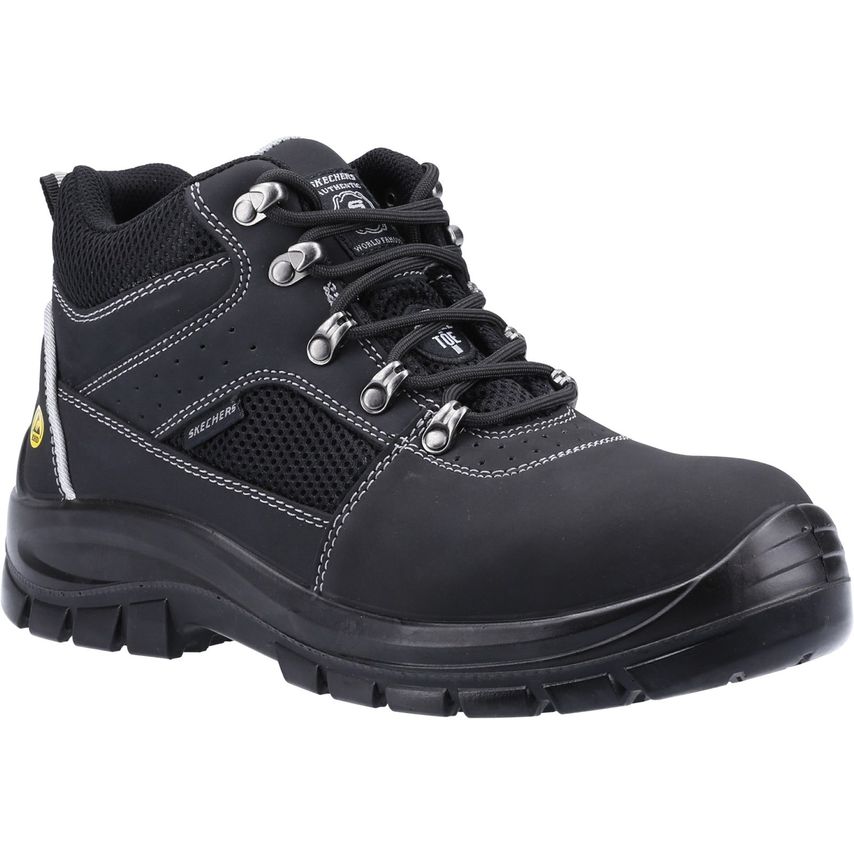 Skechers Trophus Letic Black Safety Boots for Men - Size 11