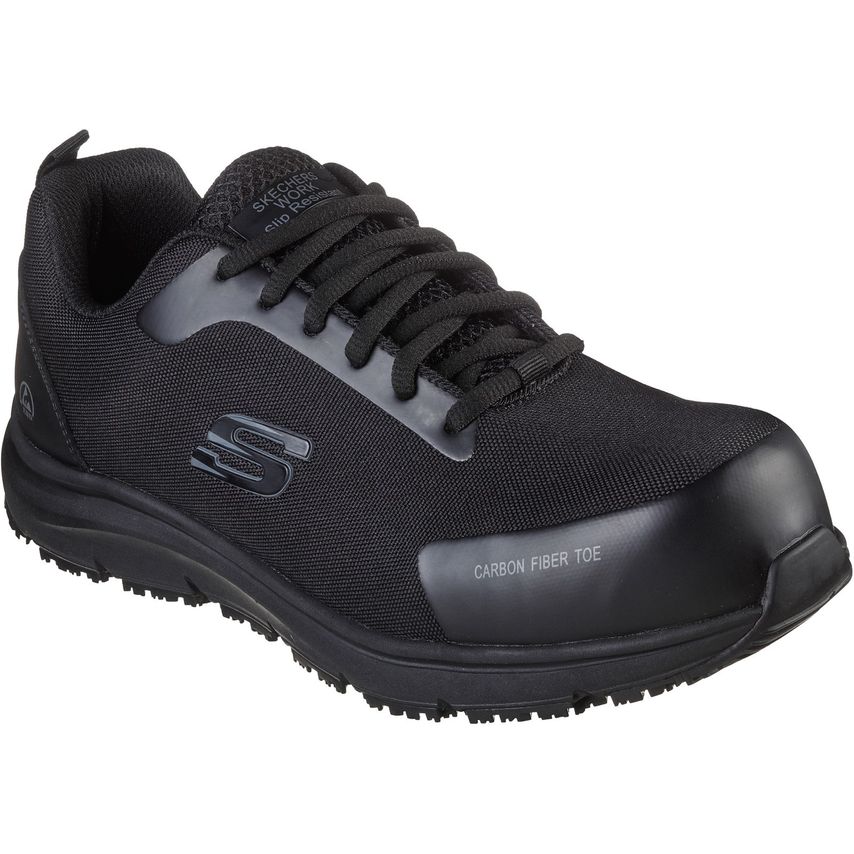Skechers Ulmus SR Safety Toe Trainer Black Trainer Shoes for Men - Size 10