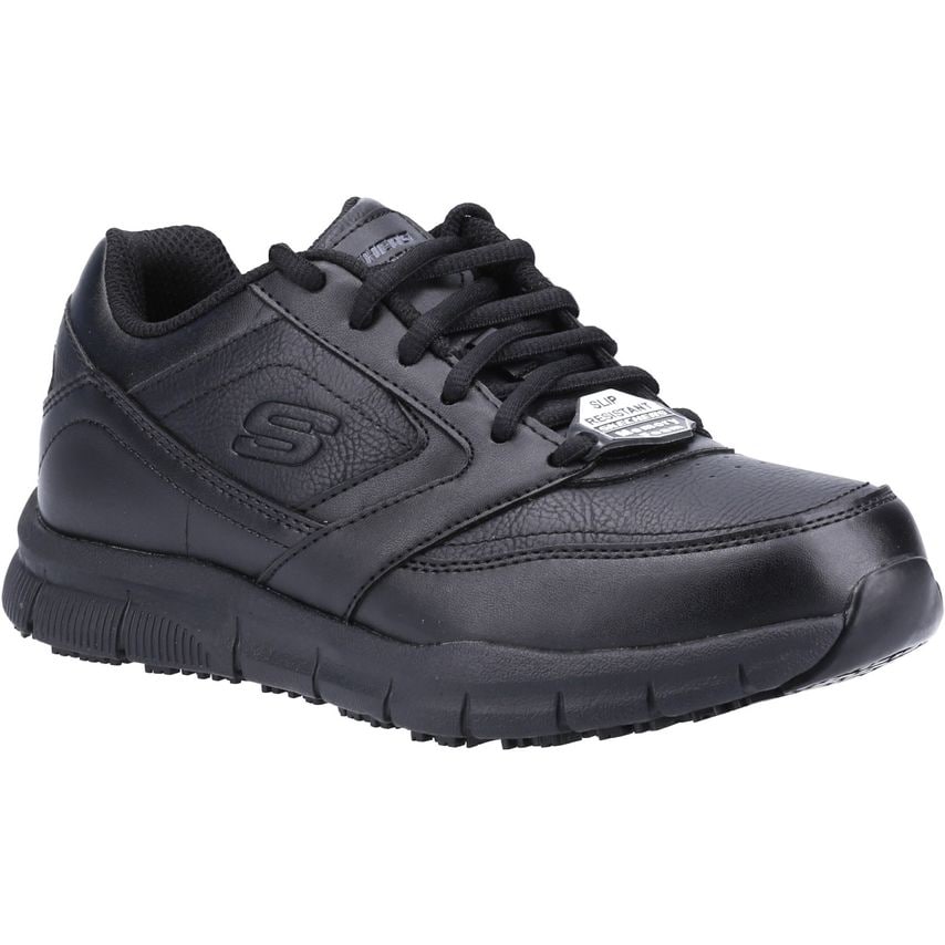 Skechers Nampa Wyolas Black Occupational Shoes for Women - Size 4