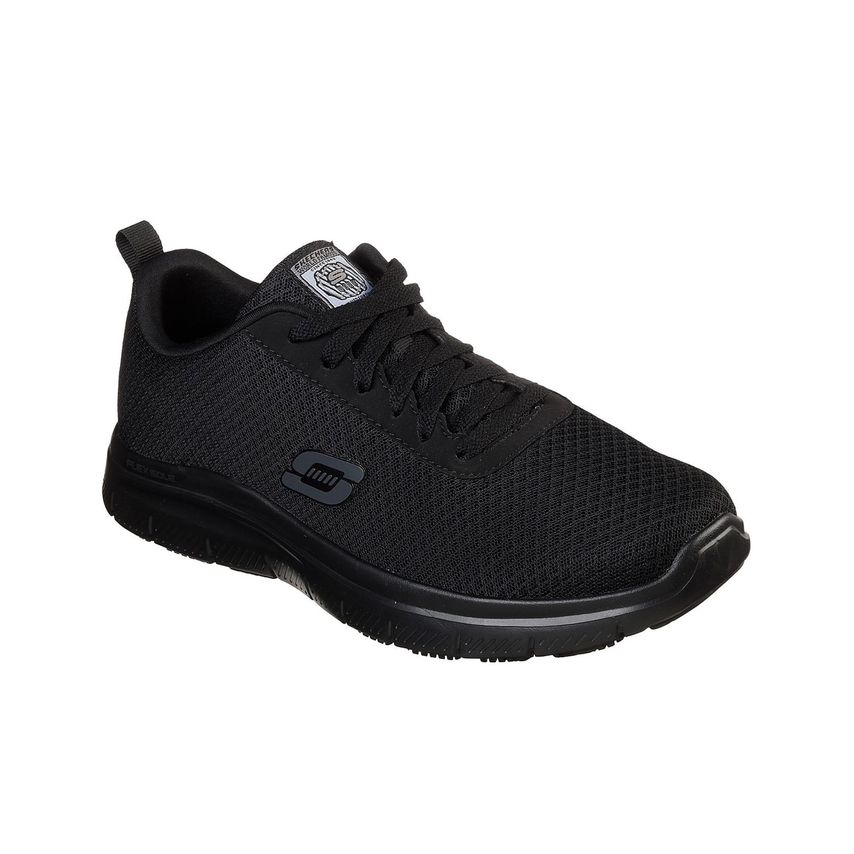 Skechers Flex Advantage Bendon SR Black Occupational Shoes for Men - Size 7