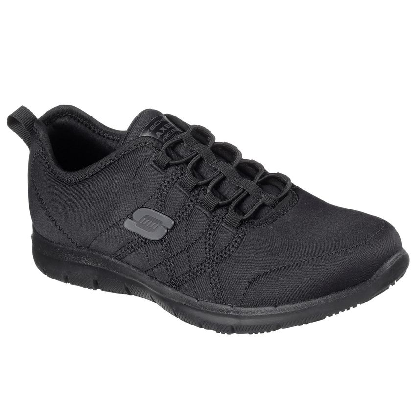 Skechers Ghenter Srelts Black Occupational Shoes for Women - Size 8