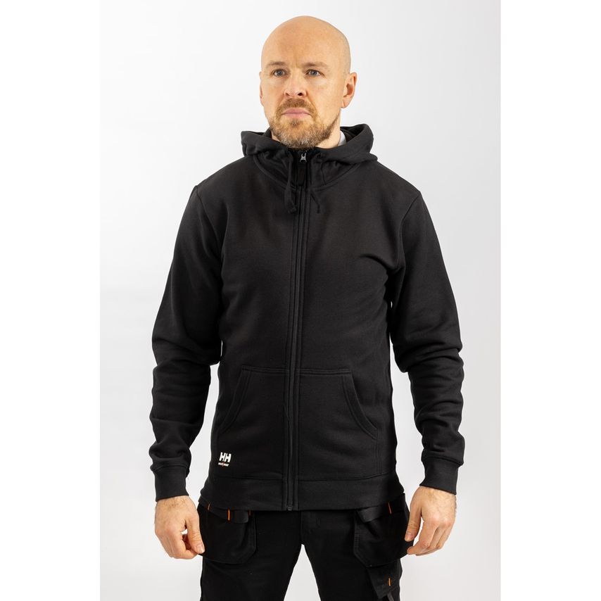 Helly Hansen Manchester Black Zip Hoodies for Men - Size XXL