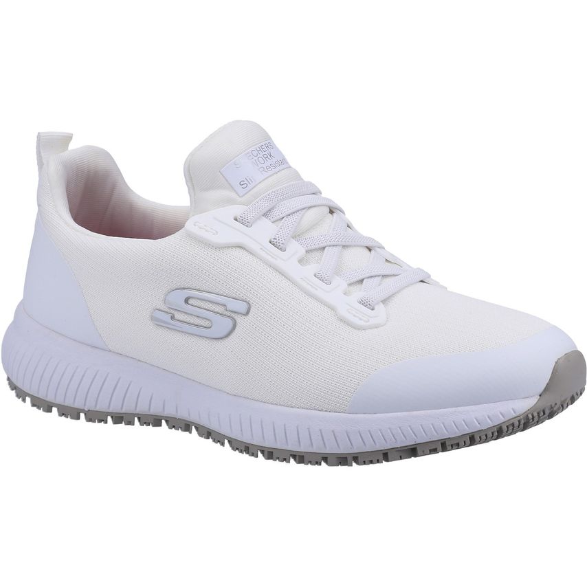 Skechers Squad SR White Occupational Shoes for Women - Size 5