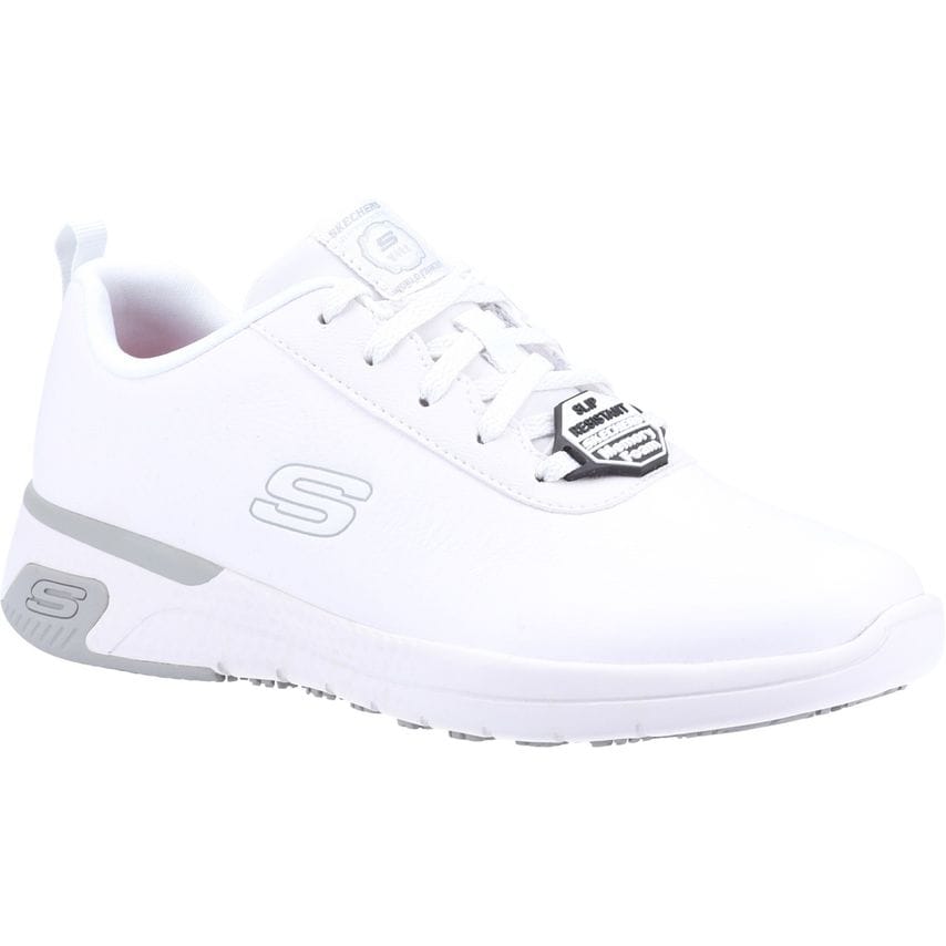 Skechers Marsing Gmina Slip Resistant White Occupational Shoes for Women - Size