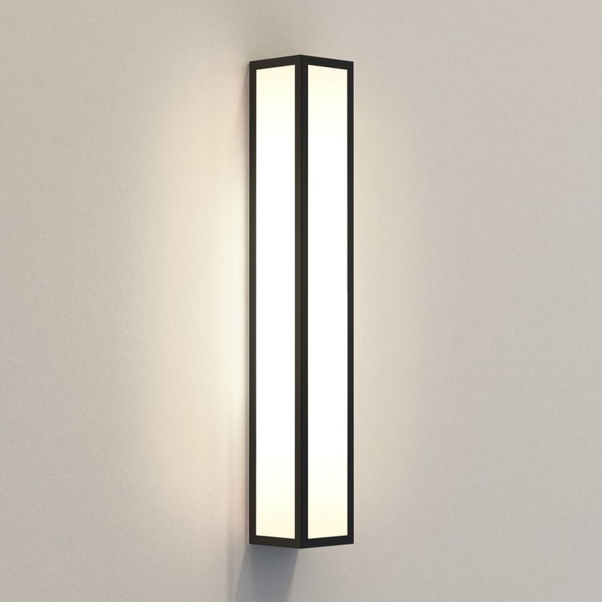 Astro Salerno Bathroom Flush Wall Light Textured Black IP44 LED E14