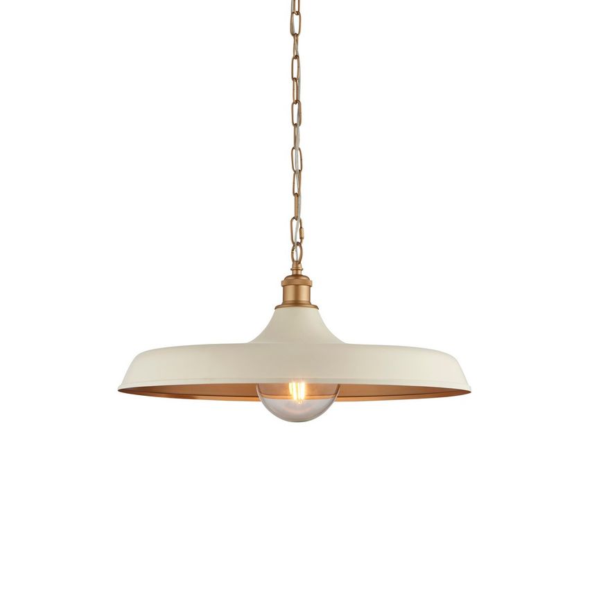 Merano Lighting Afragola Dome Pendant Ceiling Light Matte Warm White Satin Gold