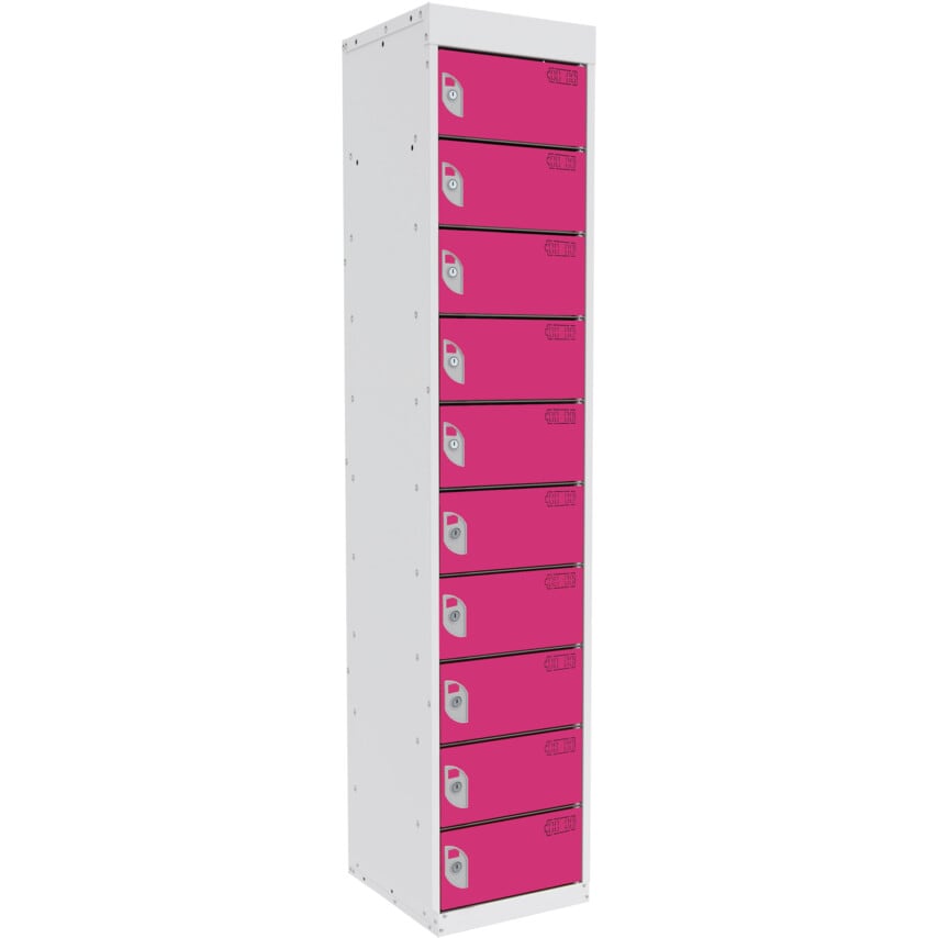 QMP Dual USB Charging Locker, 10 Compartments, 10 Doors