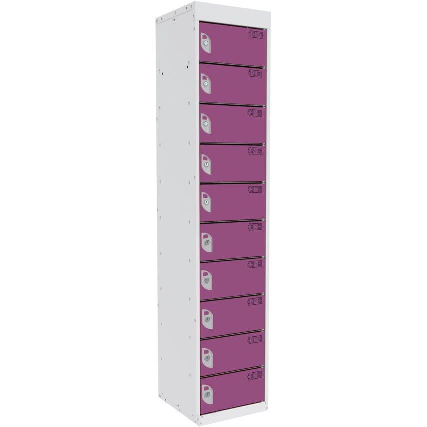 QMP Dual USB Charging Locker 10 Compartment 10 Door