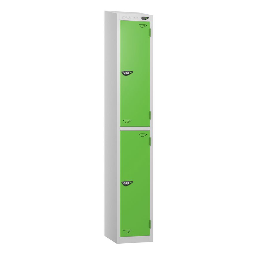 PURE Prime Full Height Two Tier Lockers Sloping Top 1950/1800Hx300Wx300Dmm Fores