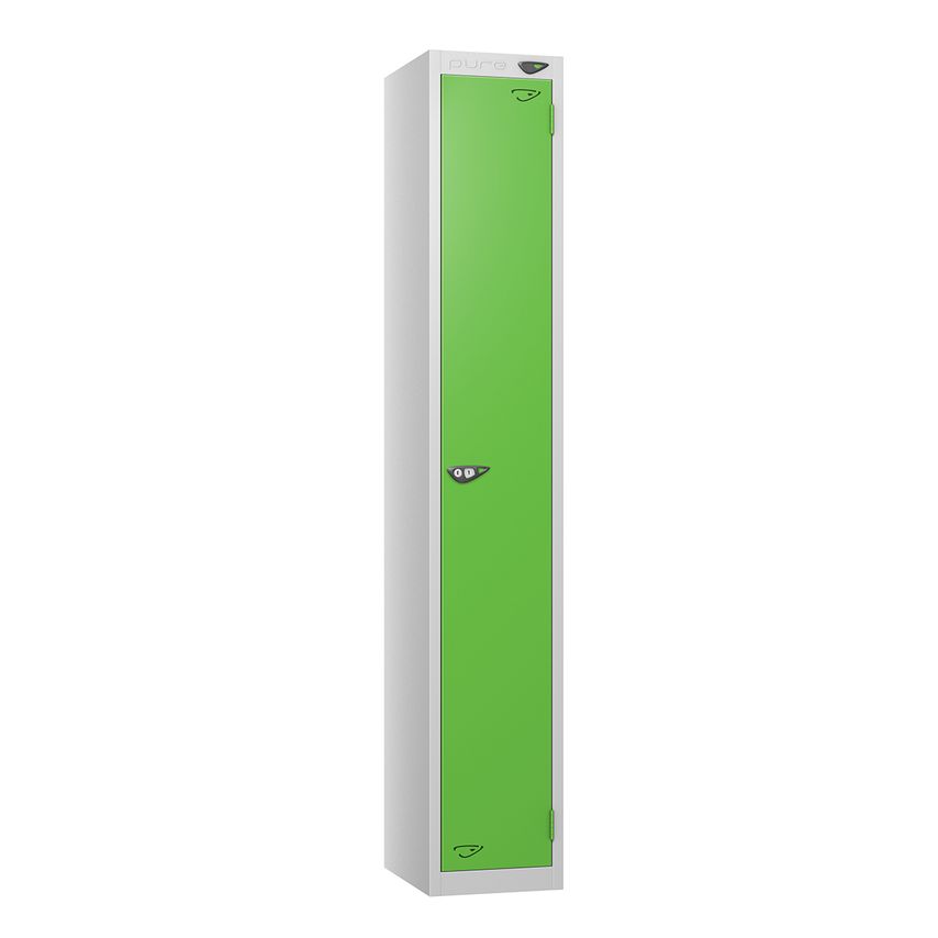 PURE Prime Full Height Single Tier Lockers Flat Top 1800Hx300Wx300Dmm Forest Gre