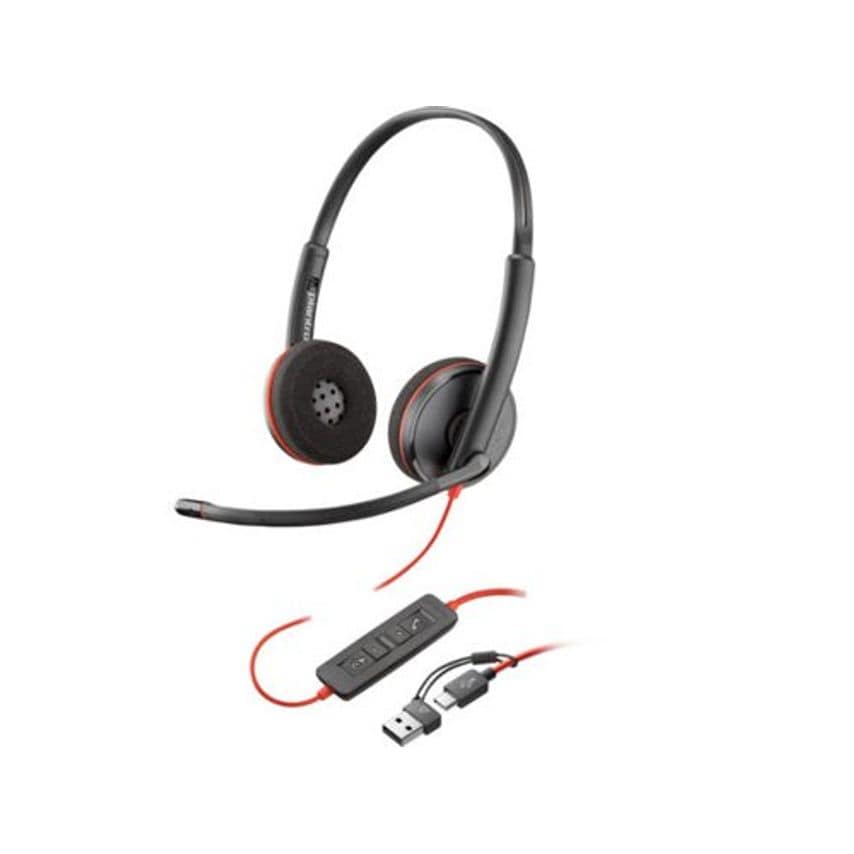 Poly Blackwire 3220 USB-C Headset + Adapter