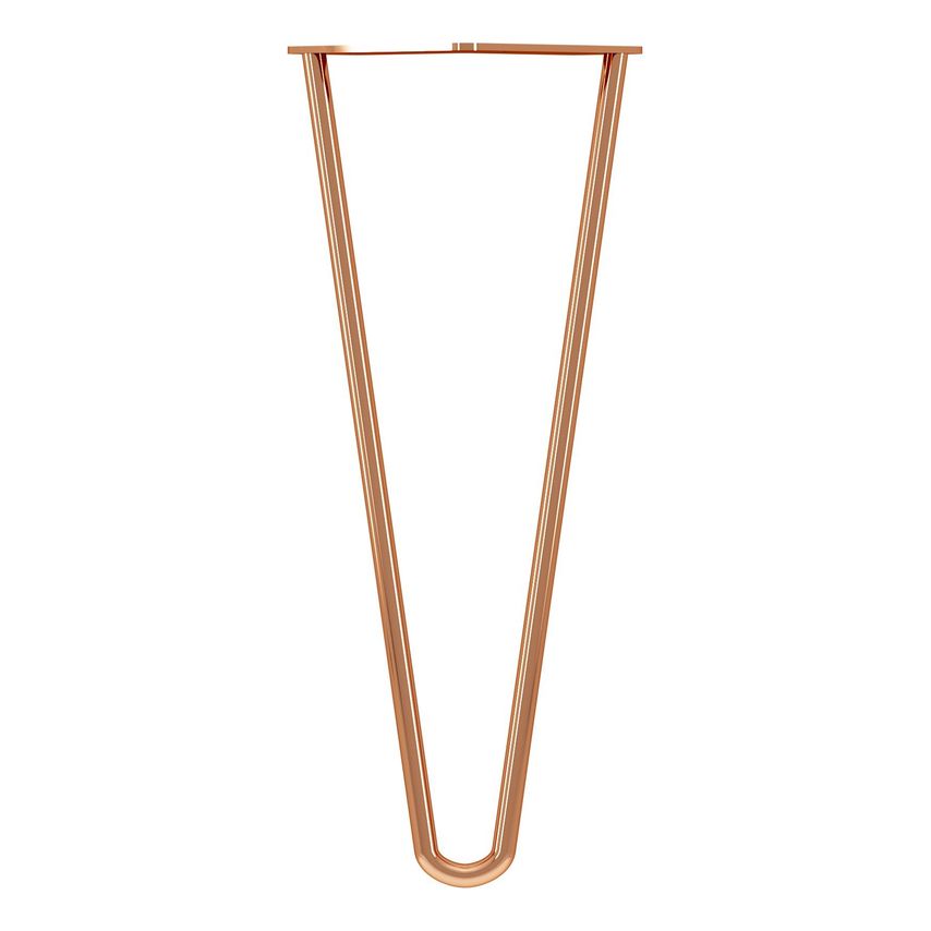 ROTHLEY 350mm 2 Pin Hairpin Leg - Polished Copper (Set of 4)