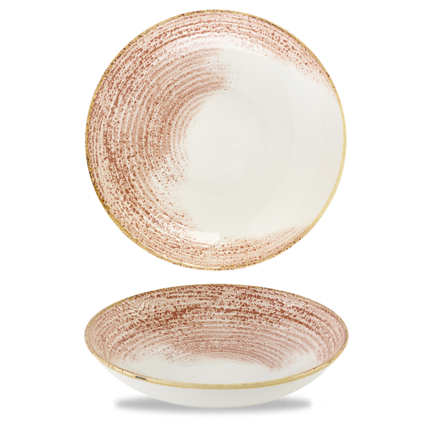 Churchill Homespun Accents Coral Evolve Coupe Bowl - 9.75"- you get 12