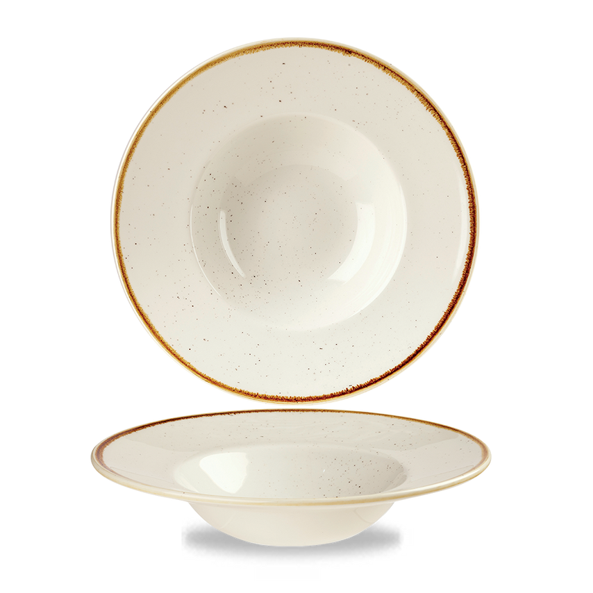 Churchill Stonecast Barley White Profile Wide Rim Bowl - Medium 23.8- you get 12
