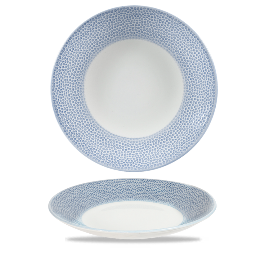 Churchill Isla Spinwash Ocean Blue Deep Coupe Plate - 10 5/8"- you get 12