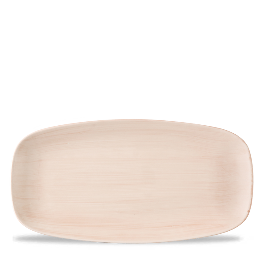 Churchill Stonecast Canvas Coral Chefs Oblong Plate - 11 3/4 x 6"- you get 12