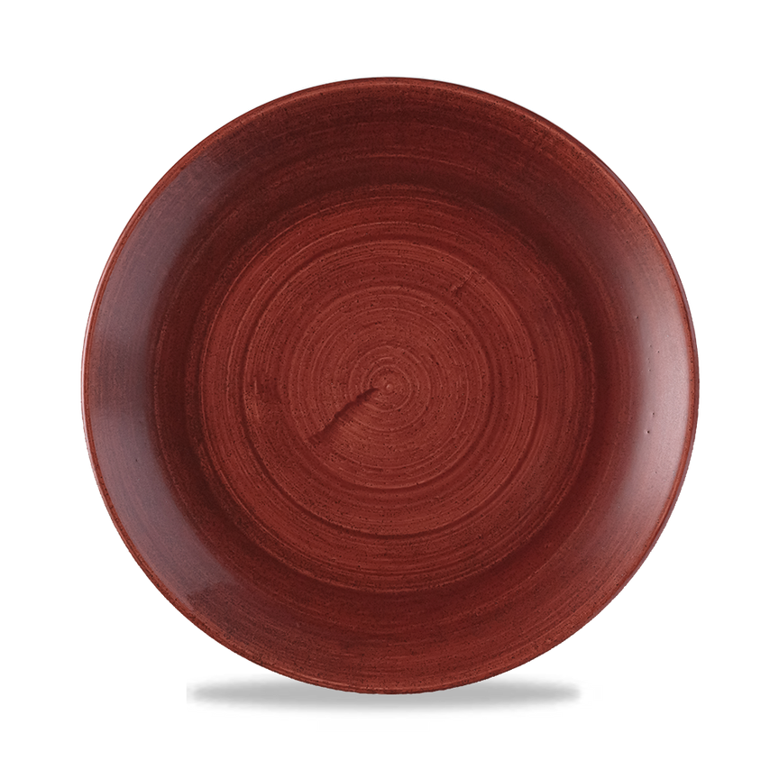 Churchill Stonecast Patina Red Rust Evolve Coupe Plate - 8.67"- you get 12