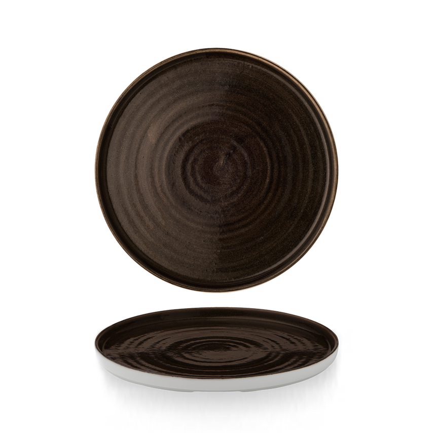 Churchill Stonecast Patina Iron Black Walled Plate - 8.67"- you get 6