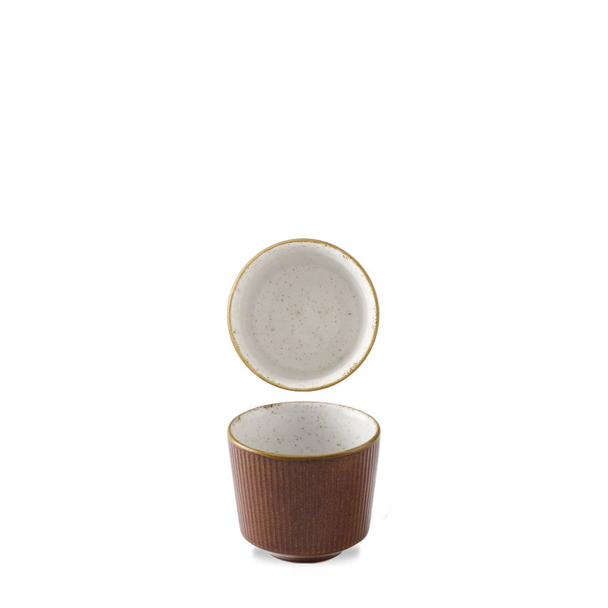 Churchill Cinnamon Brown Barley White Kochi Chip Mug 11oz- you get 12