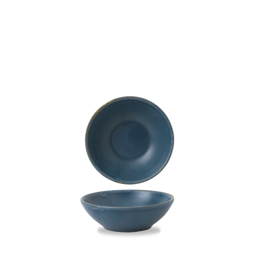 Churchill Oslo Blue Contour Shallow Bowl - 9oz- you get 12