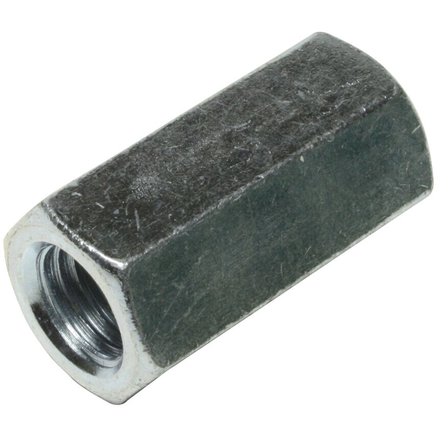 METALMATE M8 x 24mm Hex Connecting Nut Class 6 Zinc Plated DIN 6334 Pack of 100