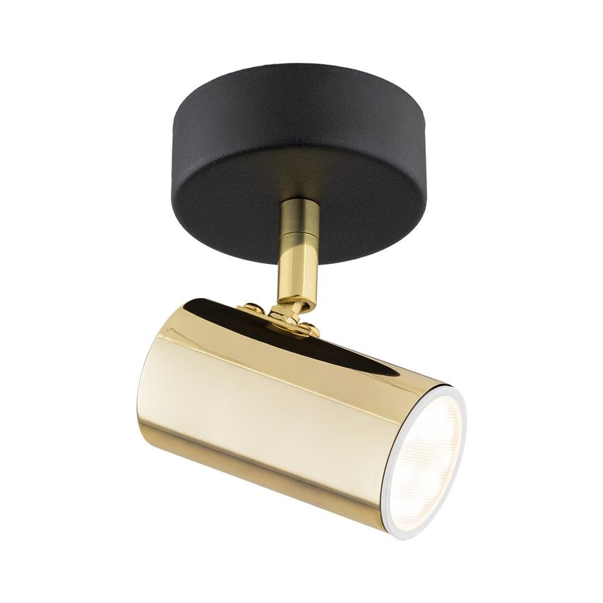 Argon Lighting Lagos Single Spot Light Brass Steel Black Structure