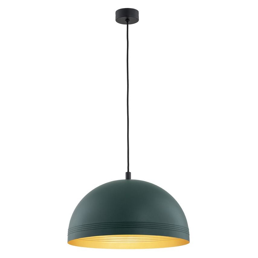 Argon Lighting Bonita Dome Pendant Ceiling Light Green Gold Inside