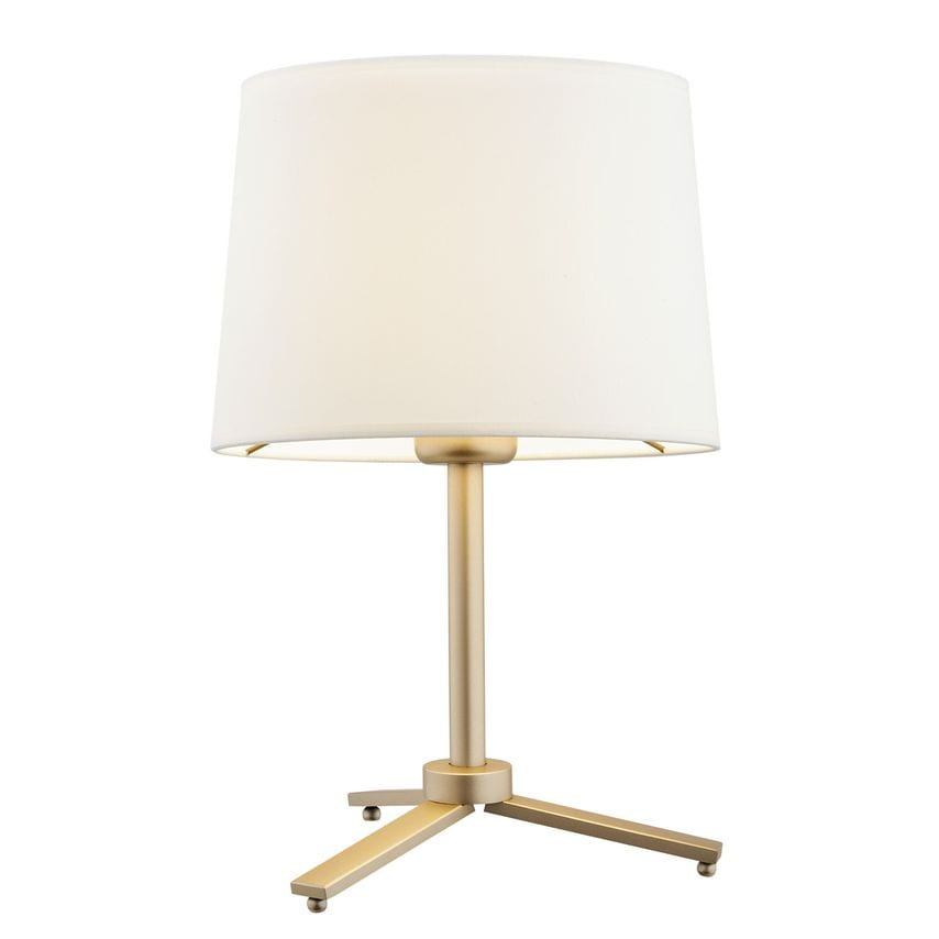 Argon Lighting Cavalino Table Lamp with Round Tapered Shade Cream Gold