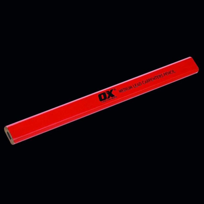 OX Tools OX Trade Medium Red Carpenters Pencils Pack of 10 OX T022910