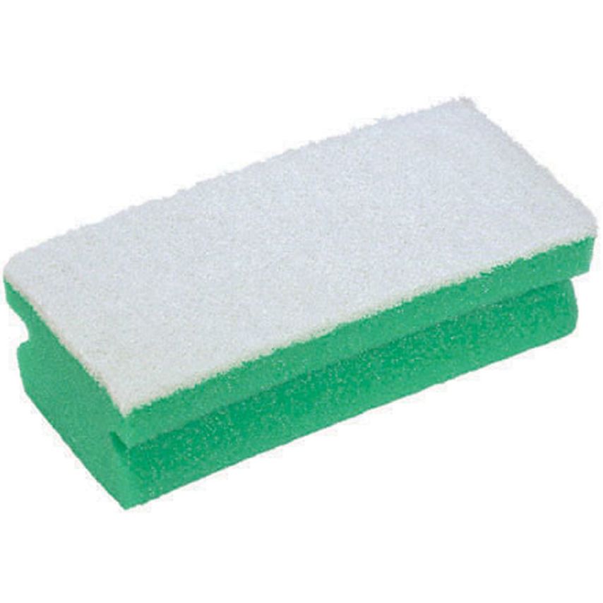 Soft Easigrip Sponge Scouring Pad Green/white Piece 10