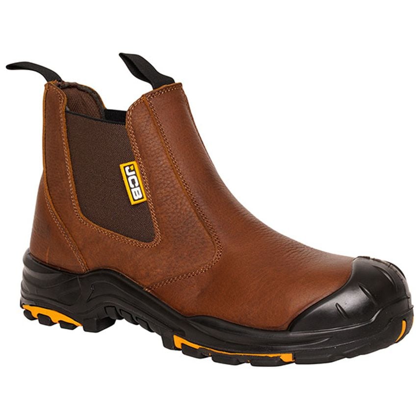 JCB Dealer Heat and Slip Resistant Brown Boots S3 - Size 05
