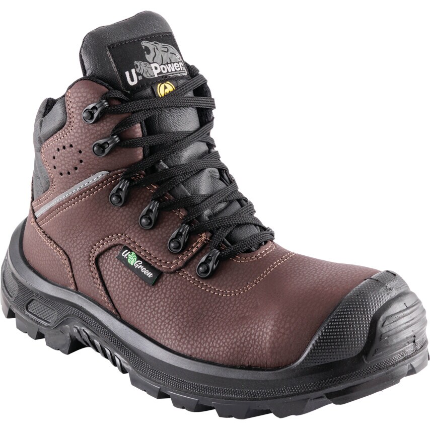U Power Lancaster S3 Safety Boot, Brown,(SZ-3)
