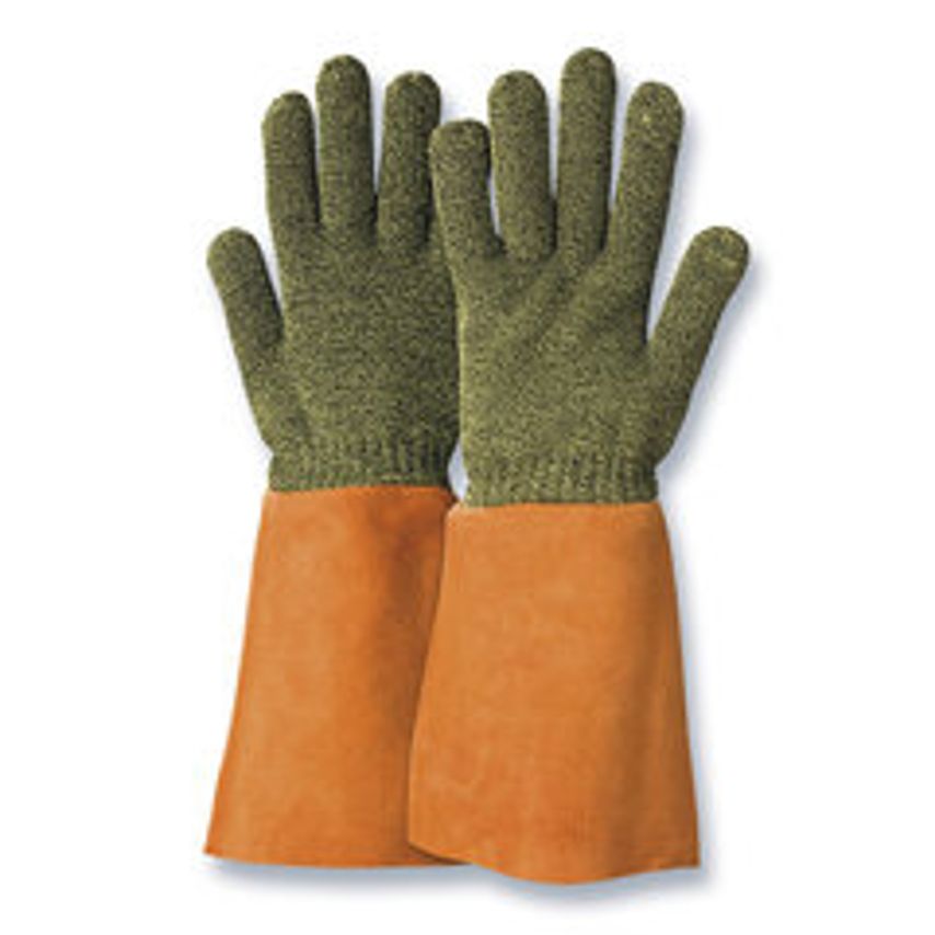 Carl Roth Heat Resistant Gloves KarboTECT Size 9 with Leather Cuff L 390 mm 1 Pa