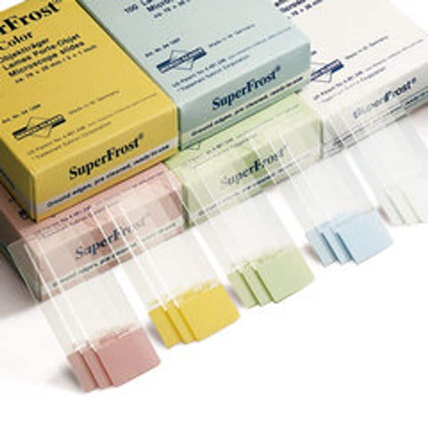 Carl Roth Microscope Slides SuperFrost Pink Soda-lime Glass Cut Edges 50 Units