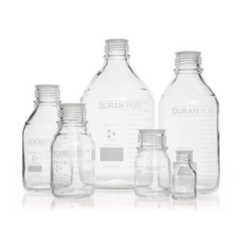 Carl Roth Duran Pure Screw Top Bottles 250 ml Clear Glass 10 Units