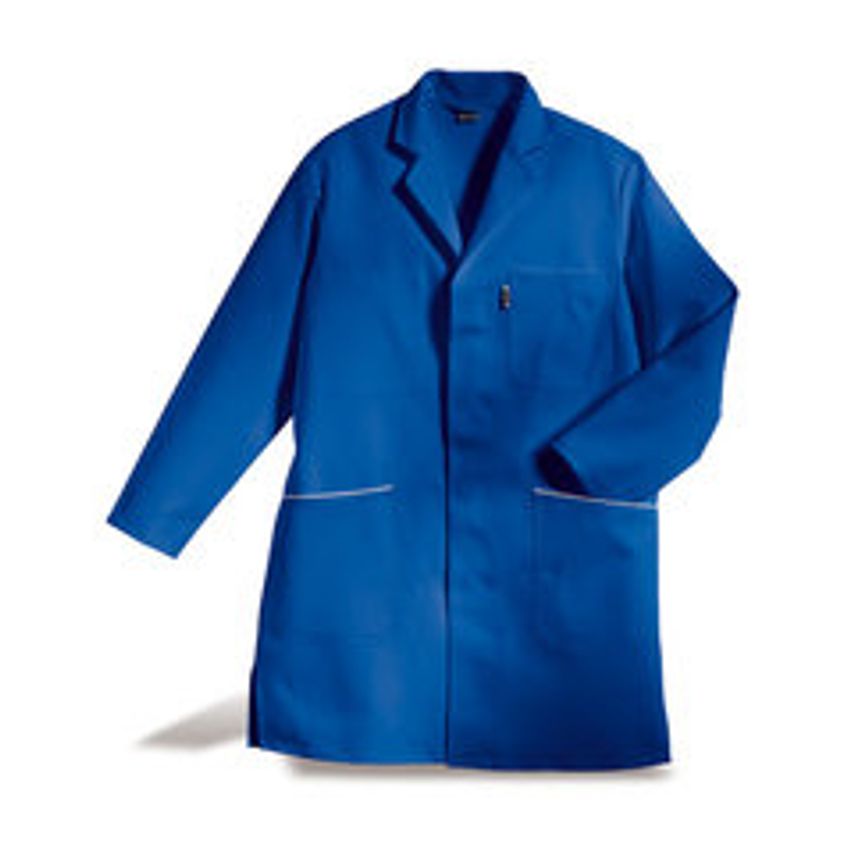 Carl Roth Mens Work Coat Cornflow. Blue s.60/62 100 % Cotton Long Sleeves 1 Unit